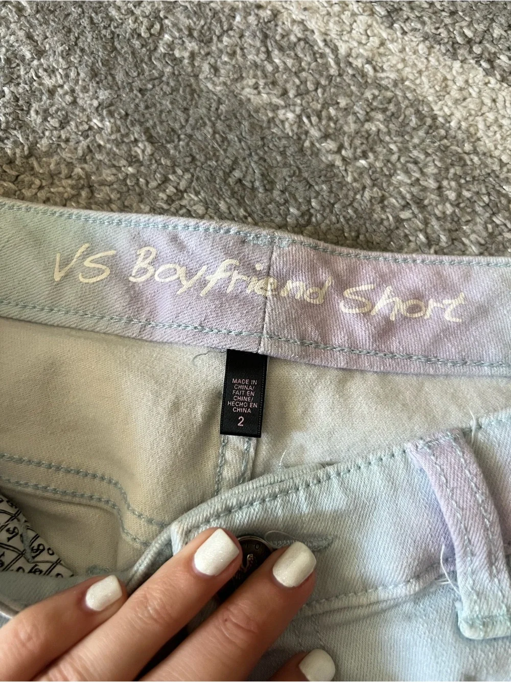 Victoria's Secret Pastel Tie-Dye Denim Short Shorts